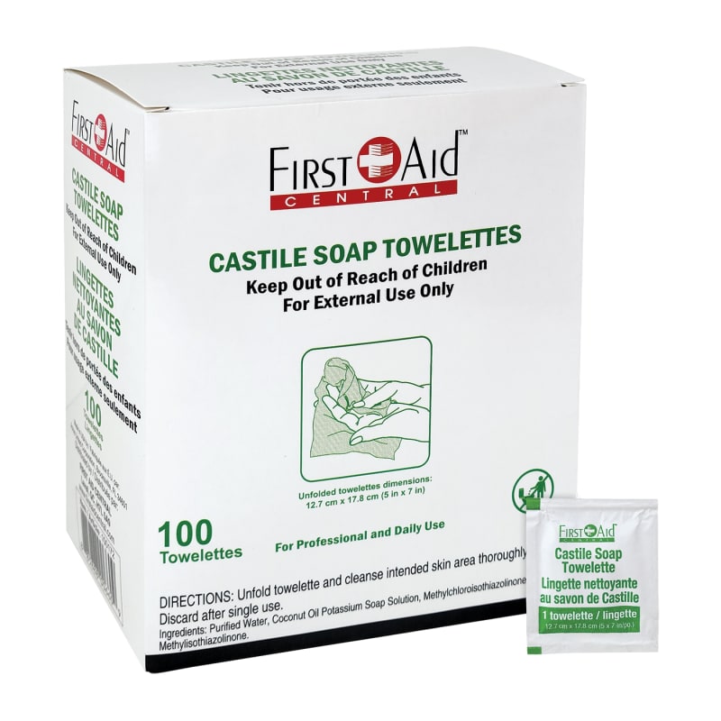 Castile Soap Towelettes - Box of 100
