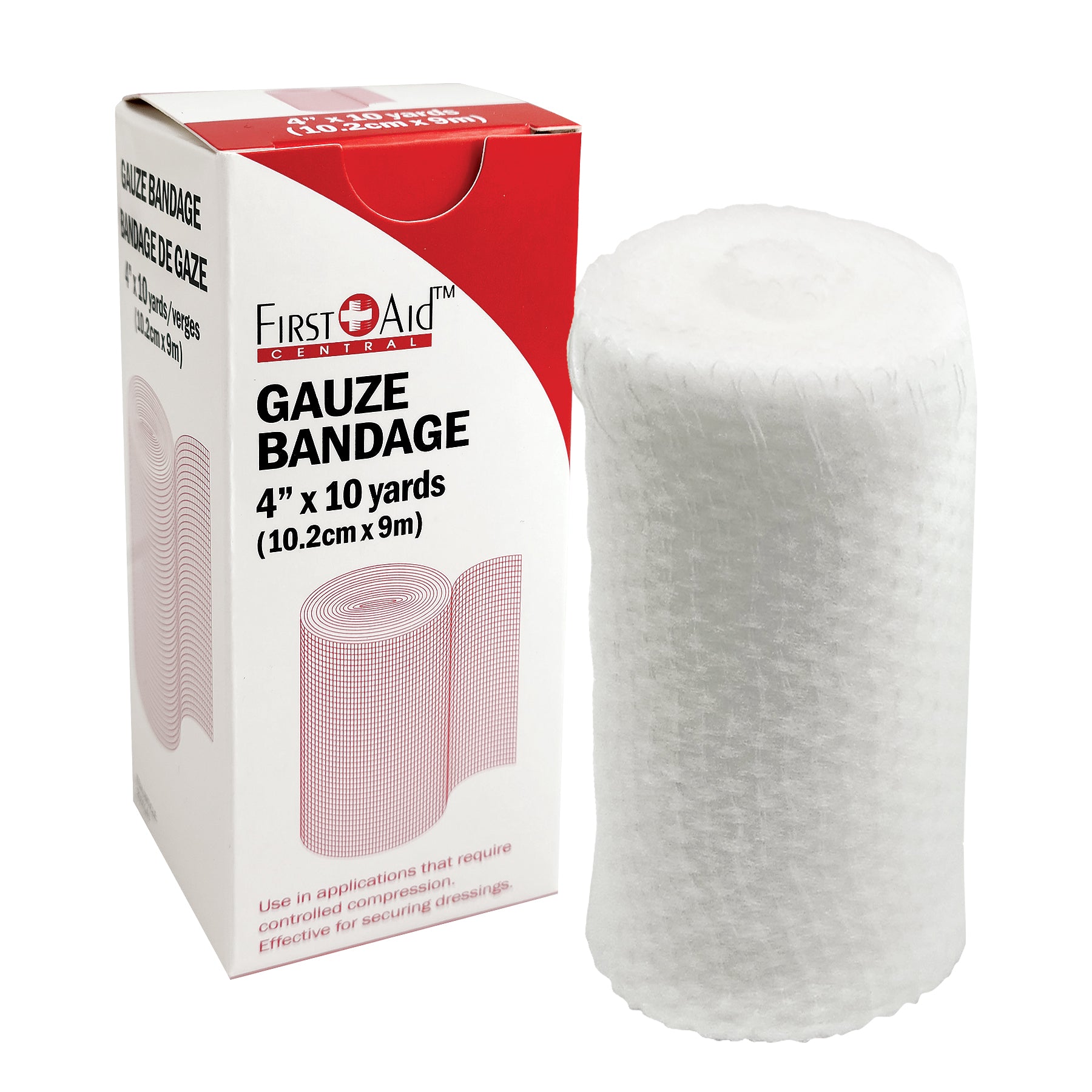 Pansements de gaze conformes, 4" x 10 verges - Dans une boîte