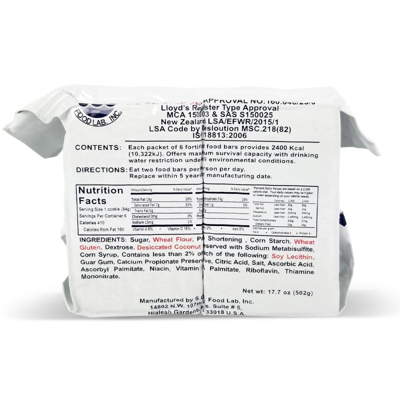SOS Food Lab - Rations alimentaires d'urgence - 2400 Kcal