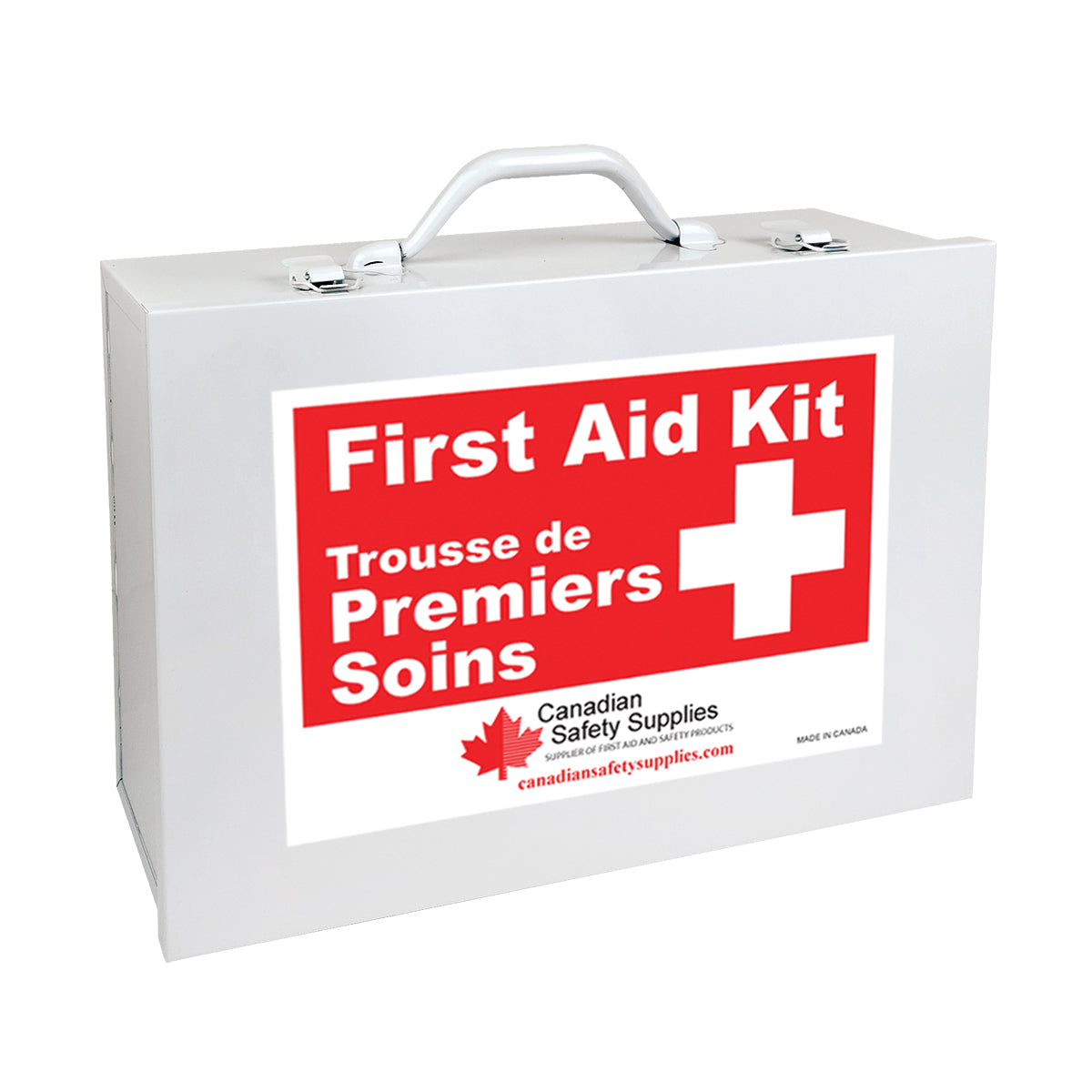 Empty Metal Cabinet - 15" x 10.5" x 4.75" - with Canadian Safety Supplies Logo