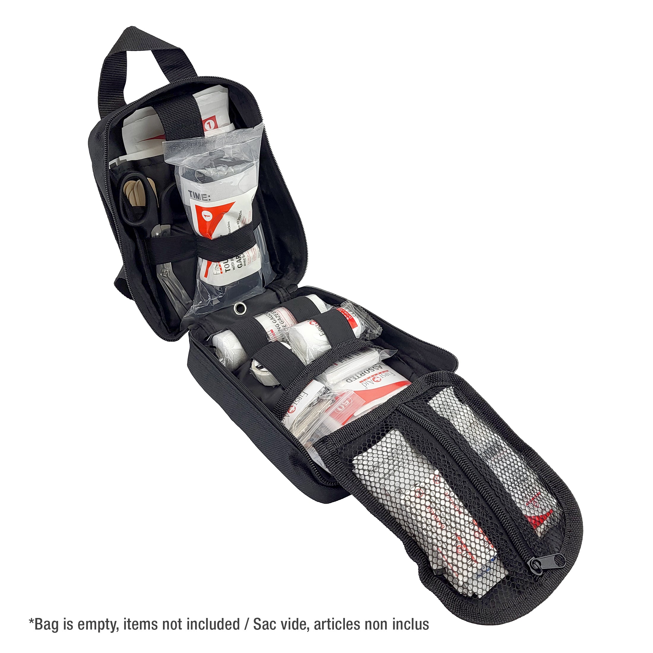 Sac IFAK tactique portable, noir (vide)