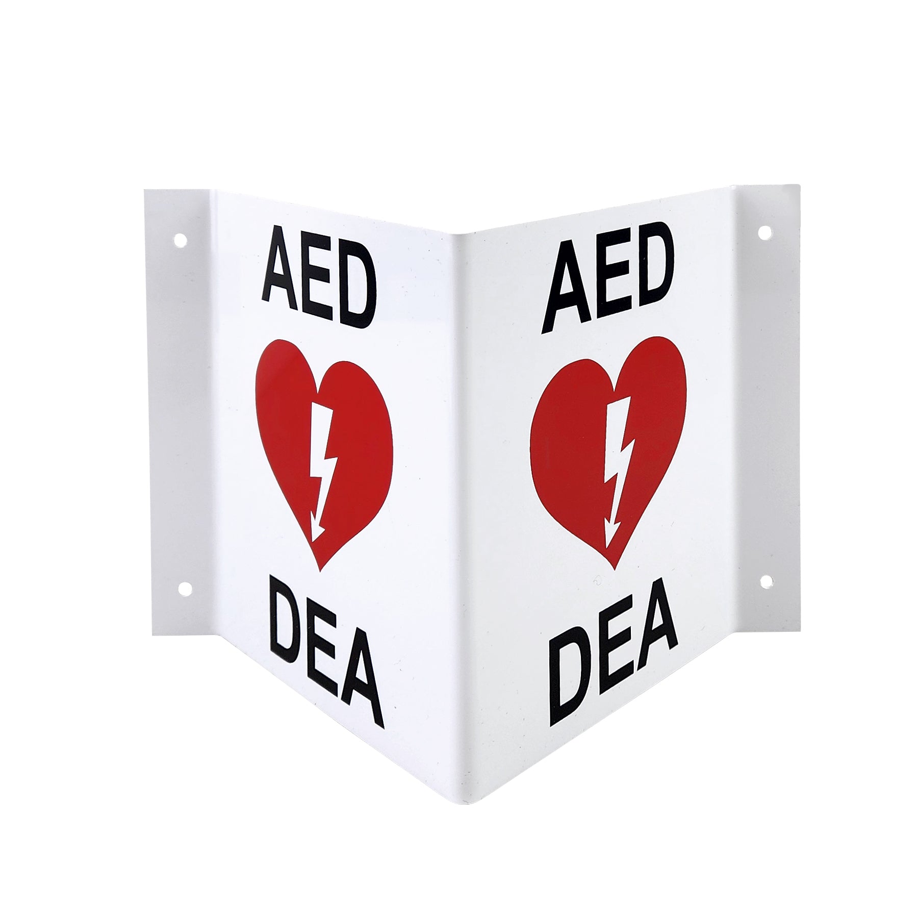 AED 3D Wall Bilingual Sign, Metal