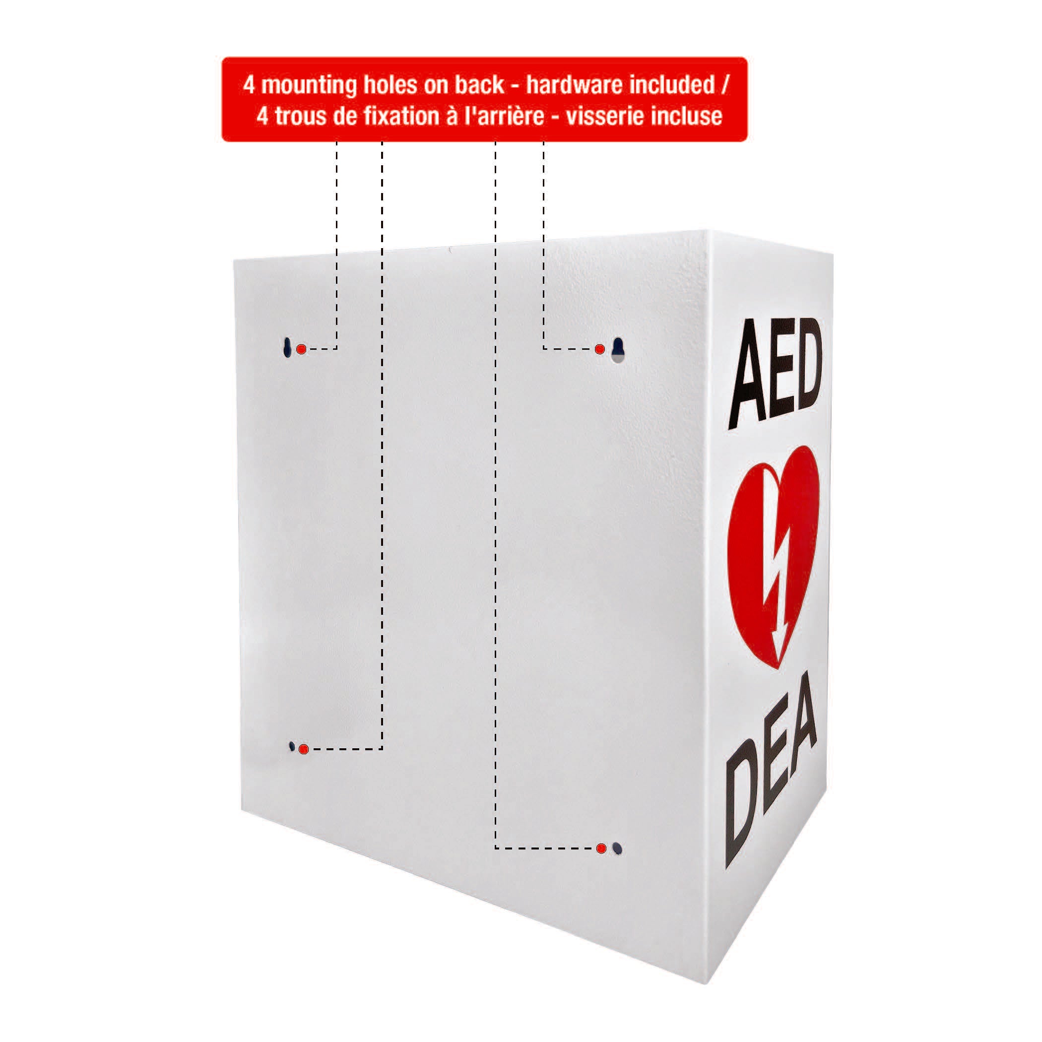 AED Wall Cabinet – Surface Mount with 90dB Door Alarm