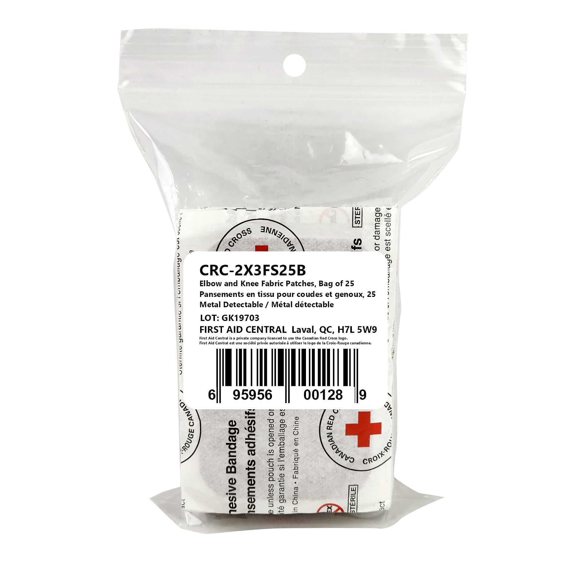 Bandage en tissu - Patch 2" x 3" (qualité alimentaire)
