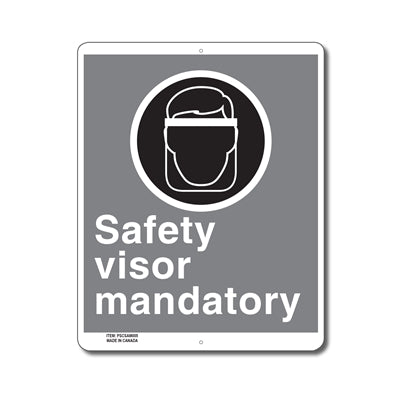 Safety Visor Mandatory - Enseigne - en Anglais