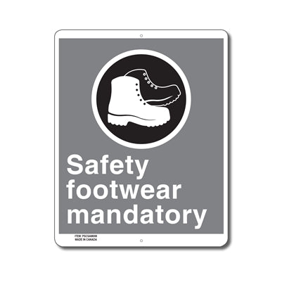 Safety Footwear Mandatory - Enseigne - en Anglais