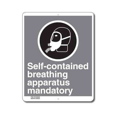 Self-Contained Breathing Apparatus Mandatory - Enseigne - en Anglais