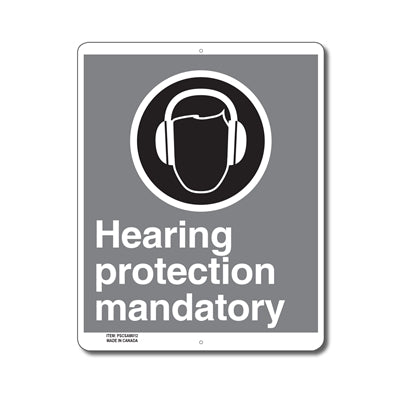 Hearing Protection Mandatory - Enseigne - en Anglais