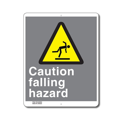 CAUTION FALLING HAZARD - Enseigne - en Anglais