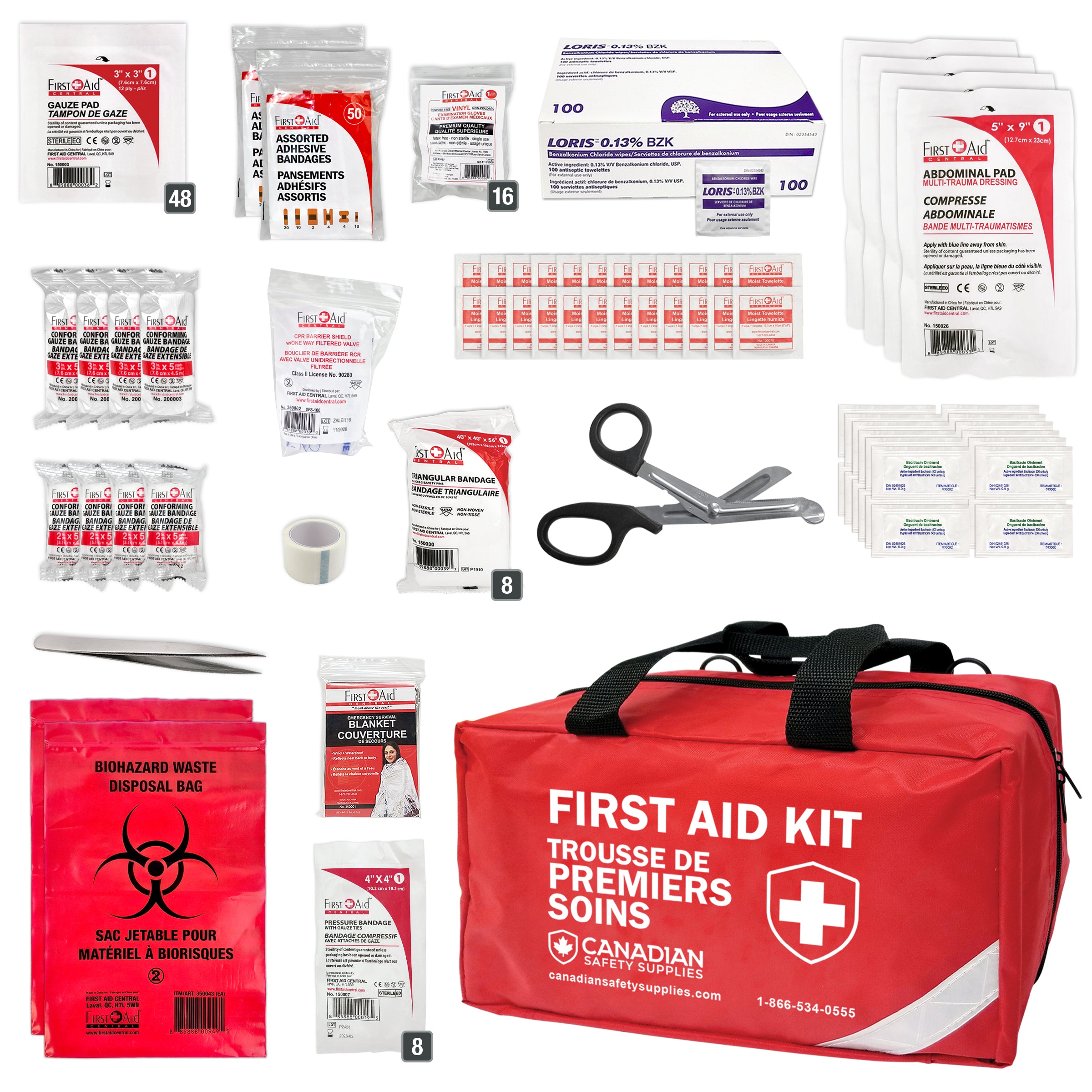 First Aid Kit Type 2 Basic, as per CSA Z1220-17 Standard - Large (51-100 Workers)