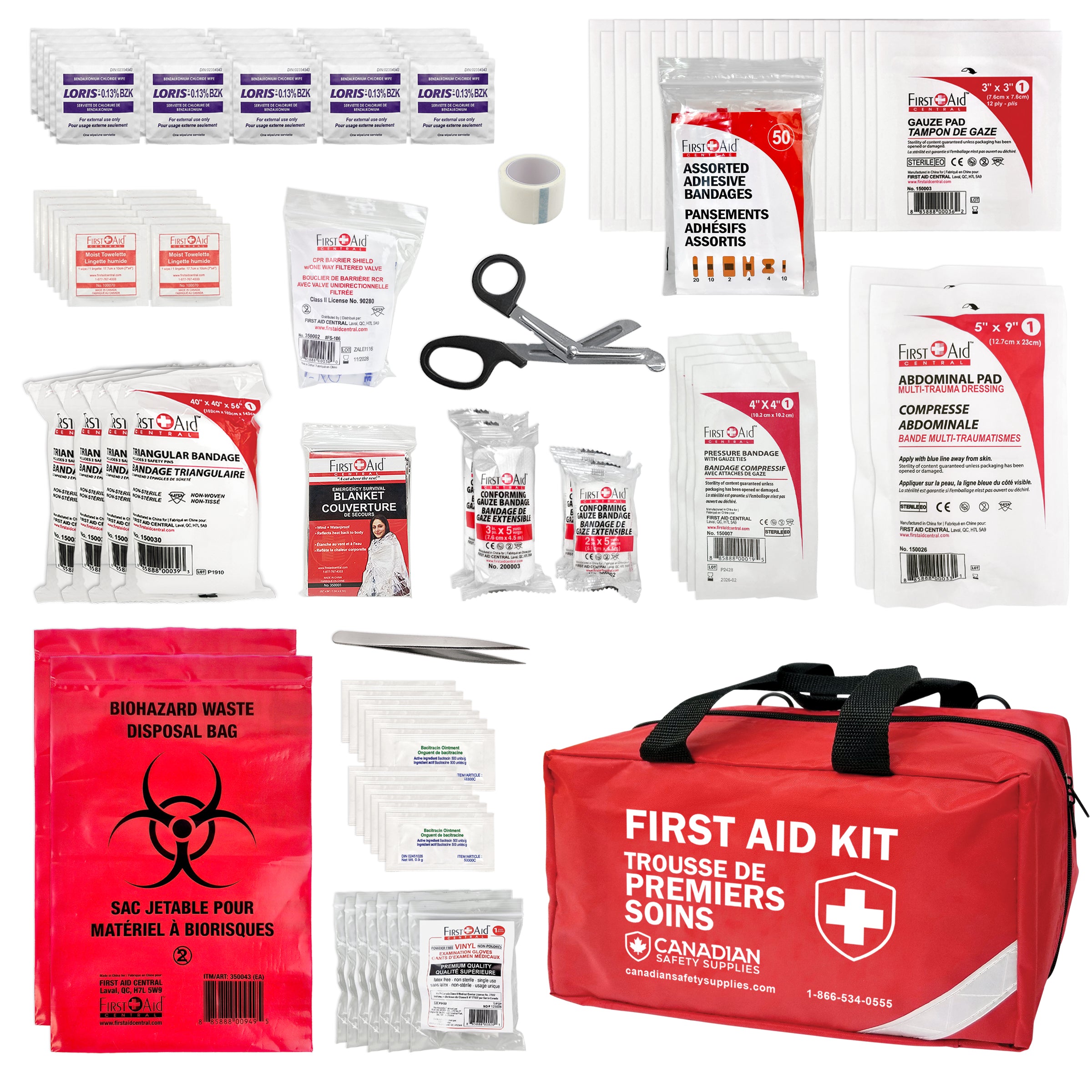 First Aid Kit Type 2 Basic, as per CSA Z1220-17 Standard - Medium (26-50 Persons)
