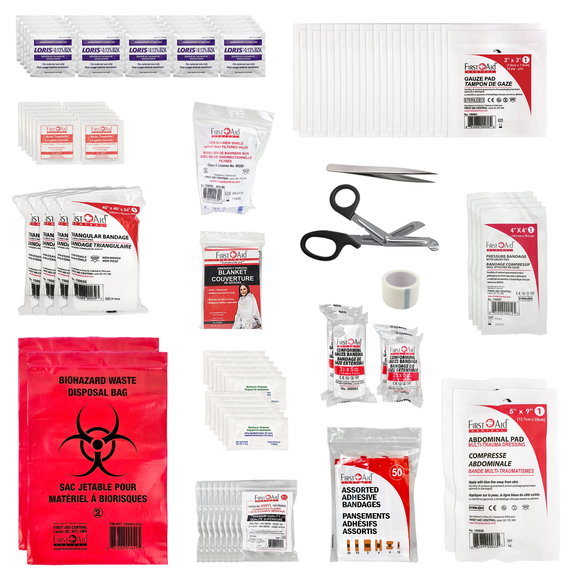 First Aid Kit Type 2 Basic, as per CSA Z1220-17 Standard - Medium (26-50 Persons)