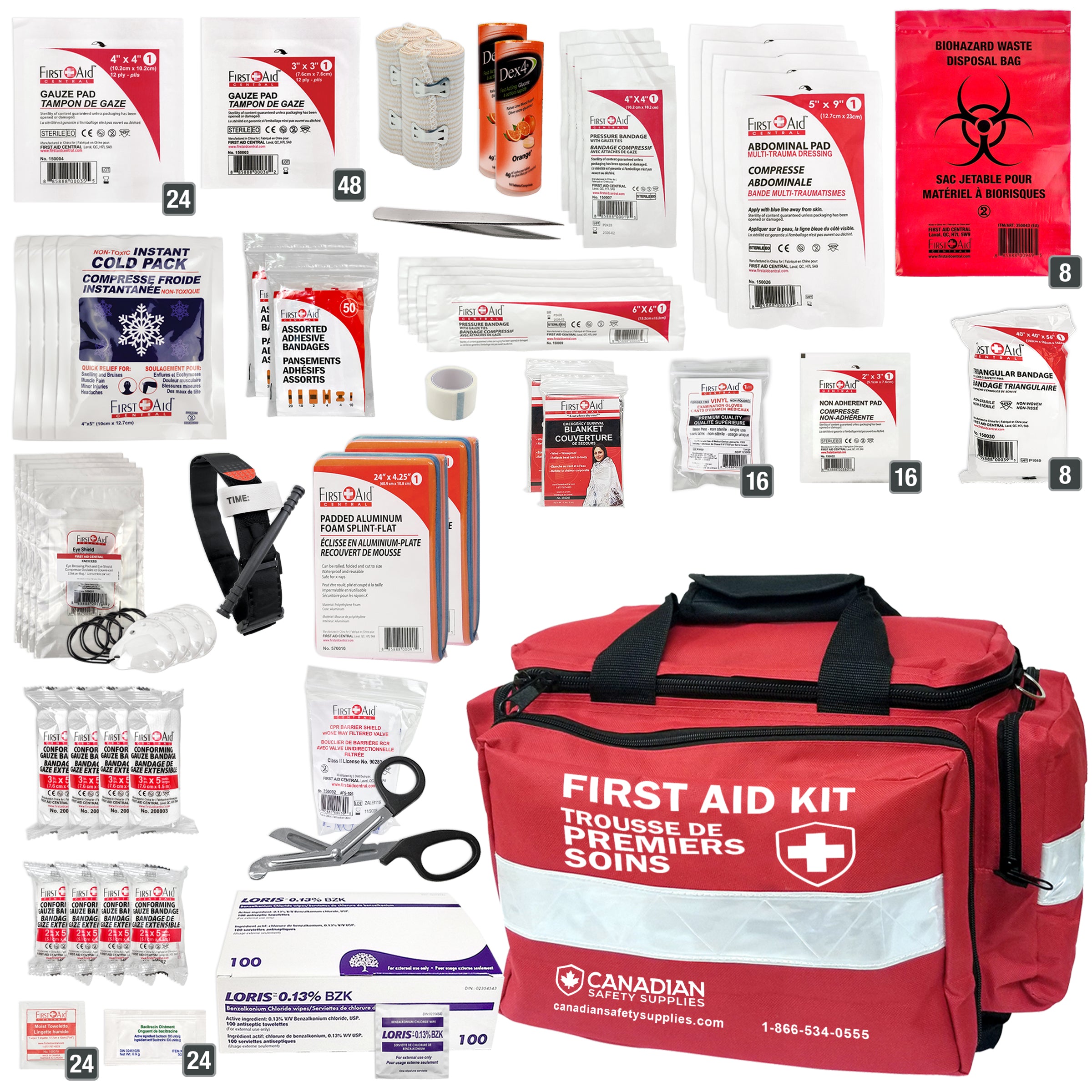 Trousse de premiers soins intermédiaire de type 3 et recharge – Grande (51 à 100 travailleurs)
