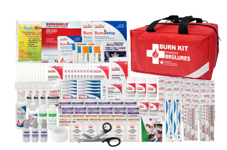 Trousse de premiers soins polyvalente deluxe contre les brûlures