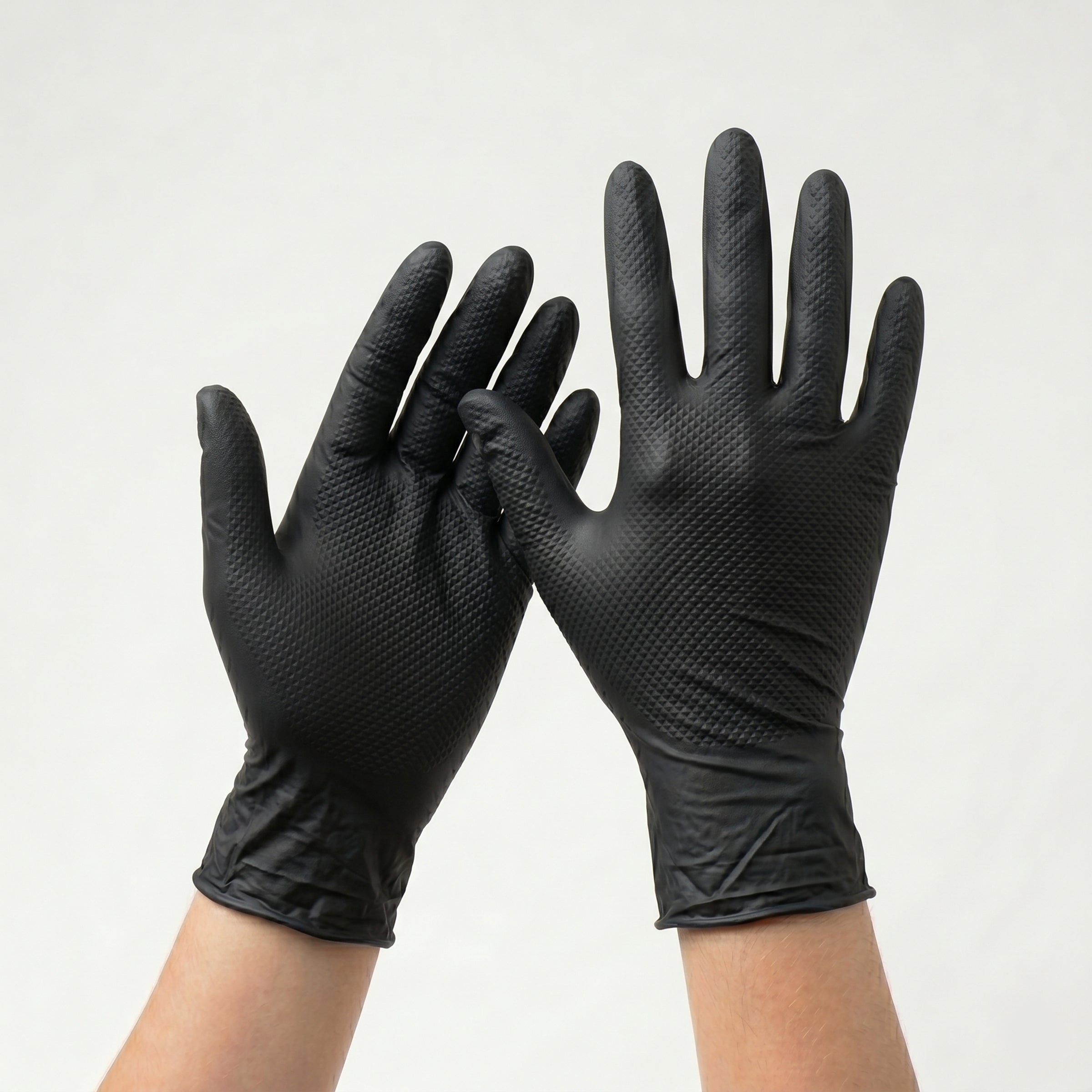 Duracore Black Nitrile Gloves - Diamond Textured - 6 mil - Powder Free