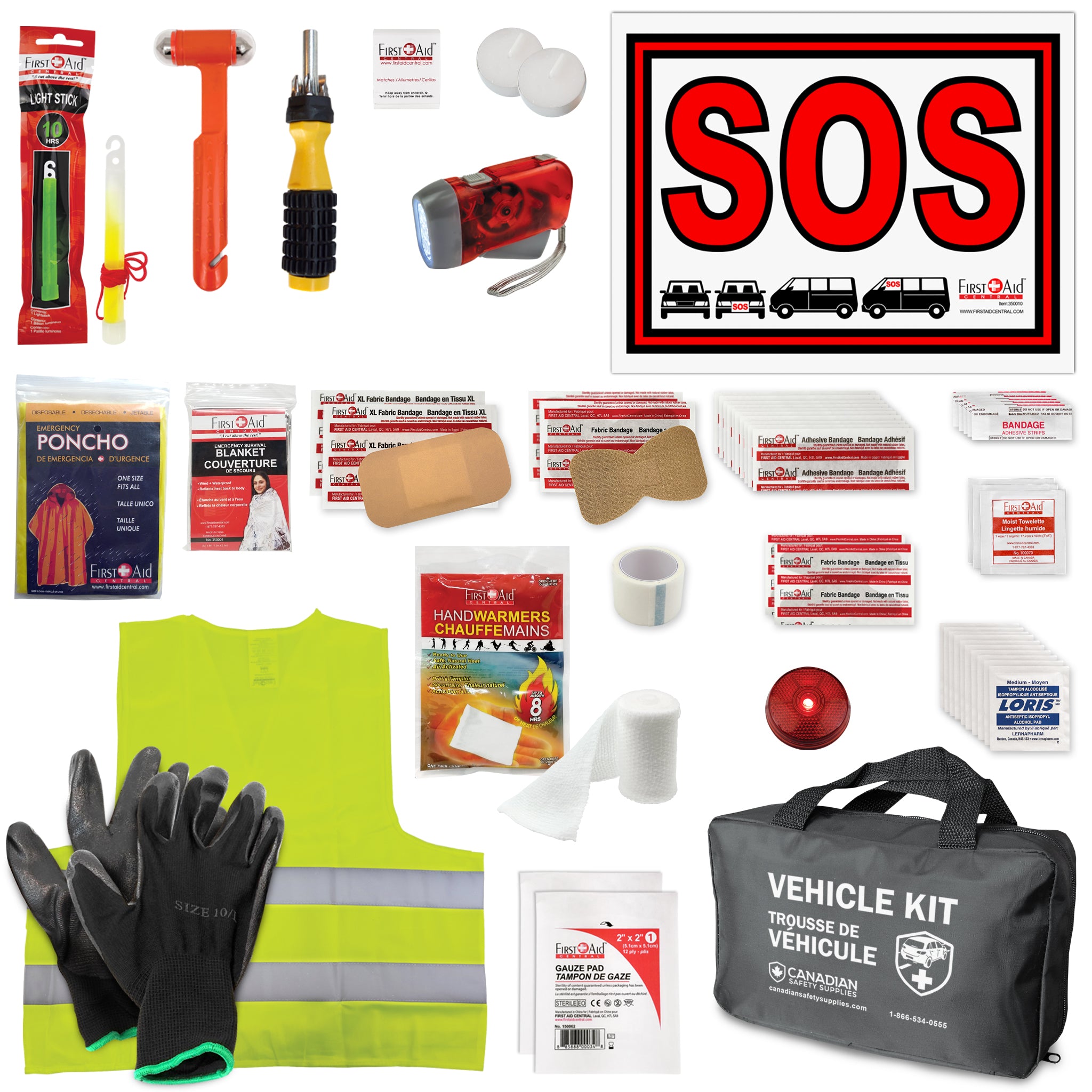 Trousse de sécurité automobile deluxe