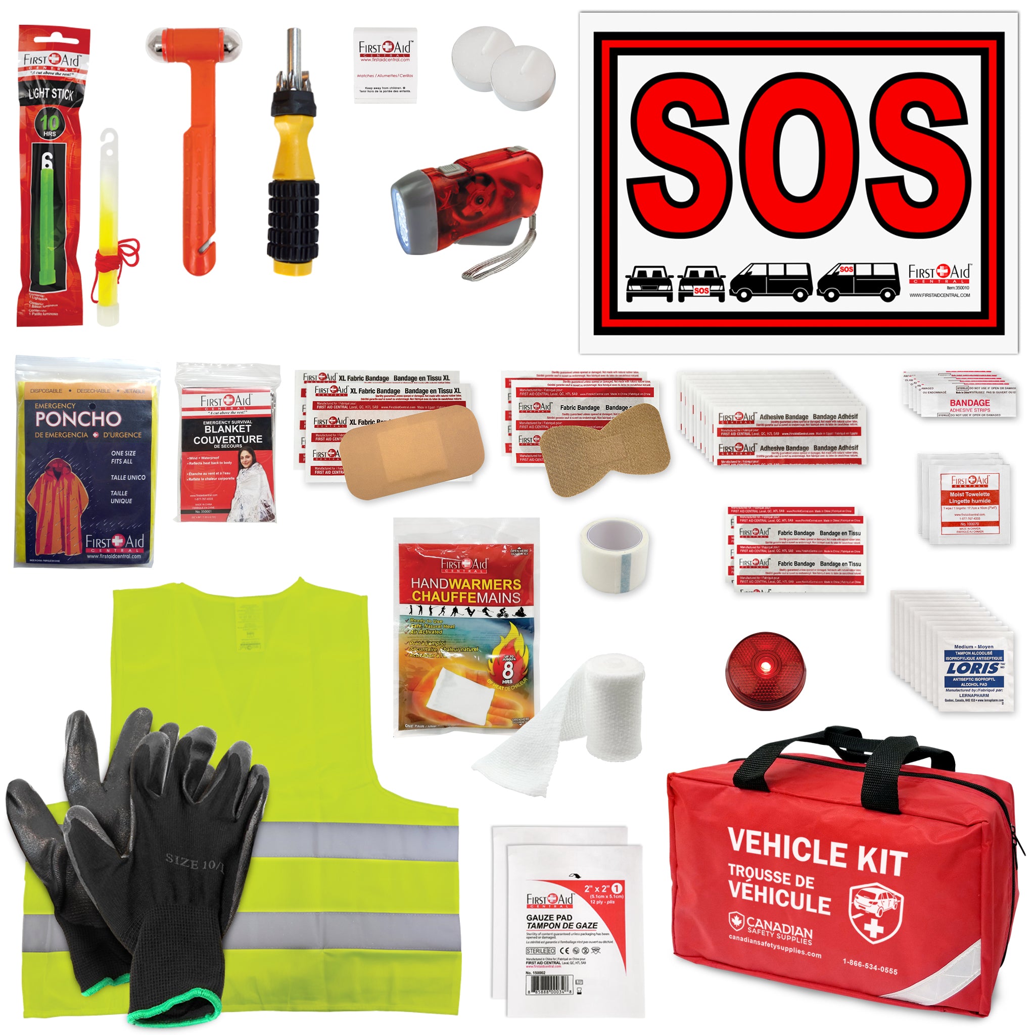 Trousse de sécurité automobile deluxe