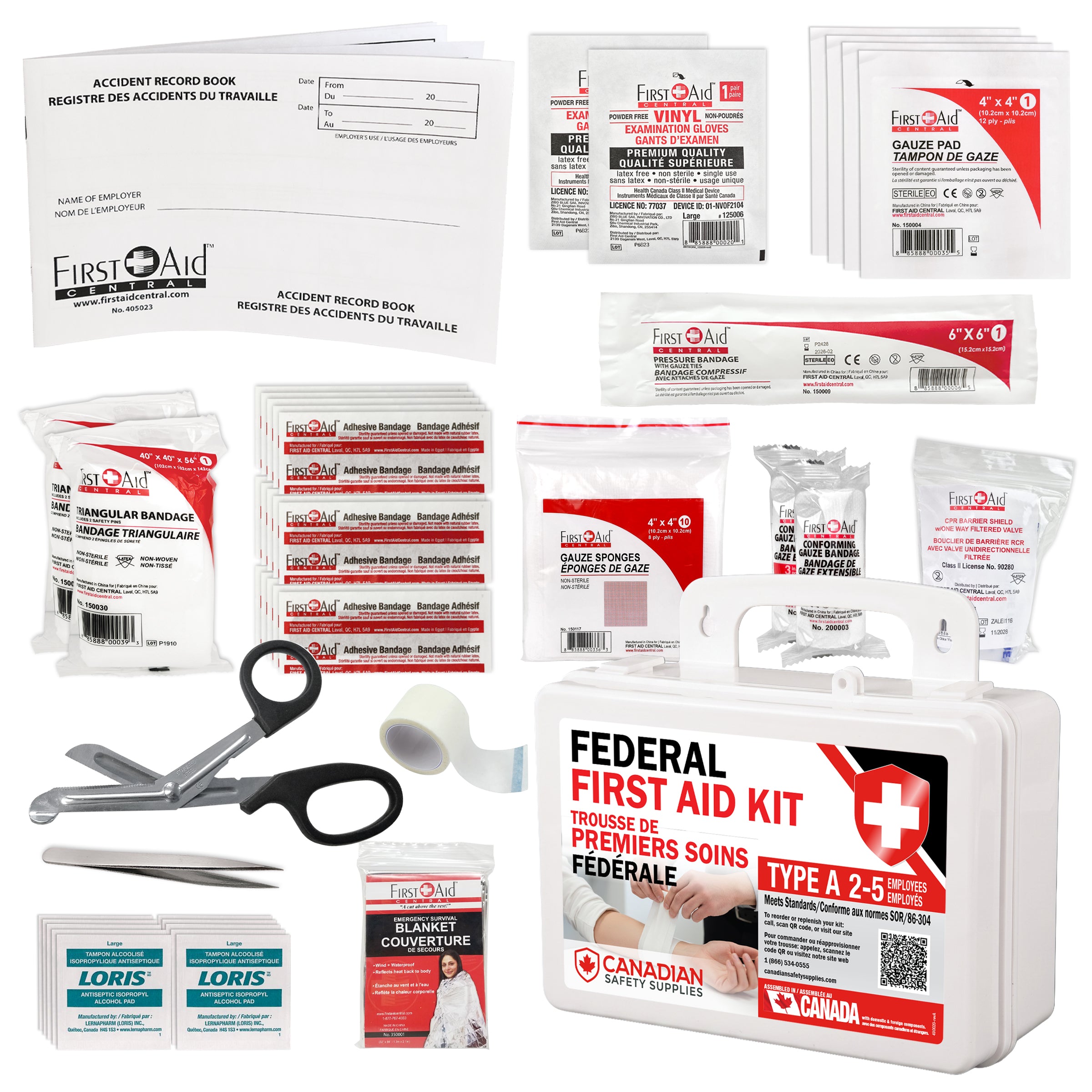 Federal "Type A" First Aid Kit and Refill