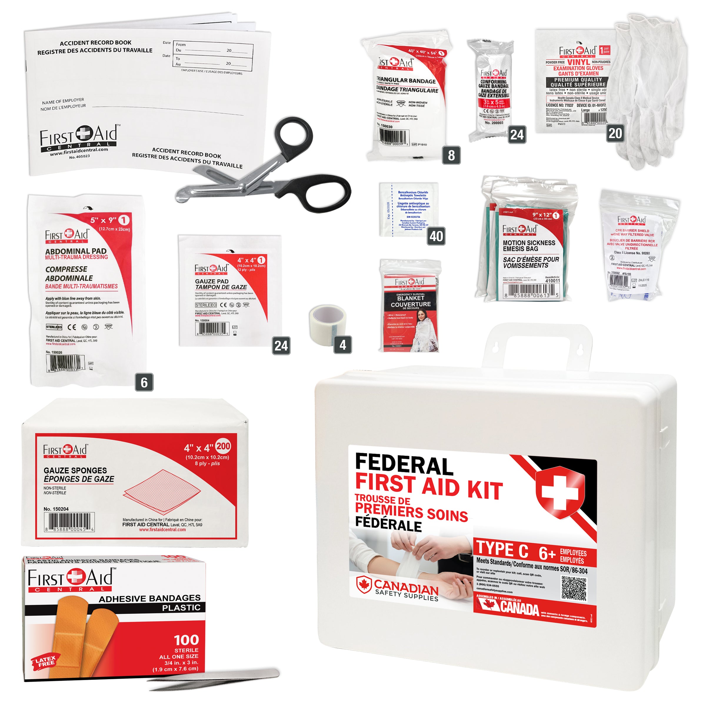 Federal "Type C" First Aid Kit and Refill