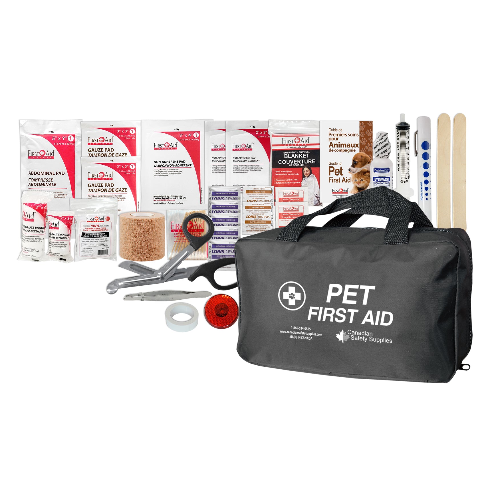 Deluxe Pet First Aid Kit - Black