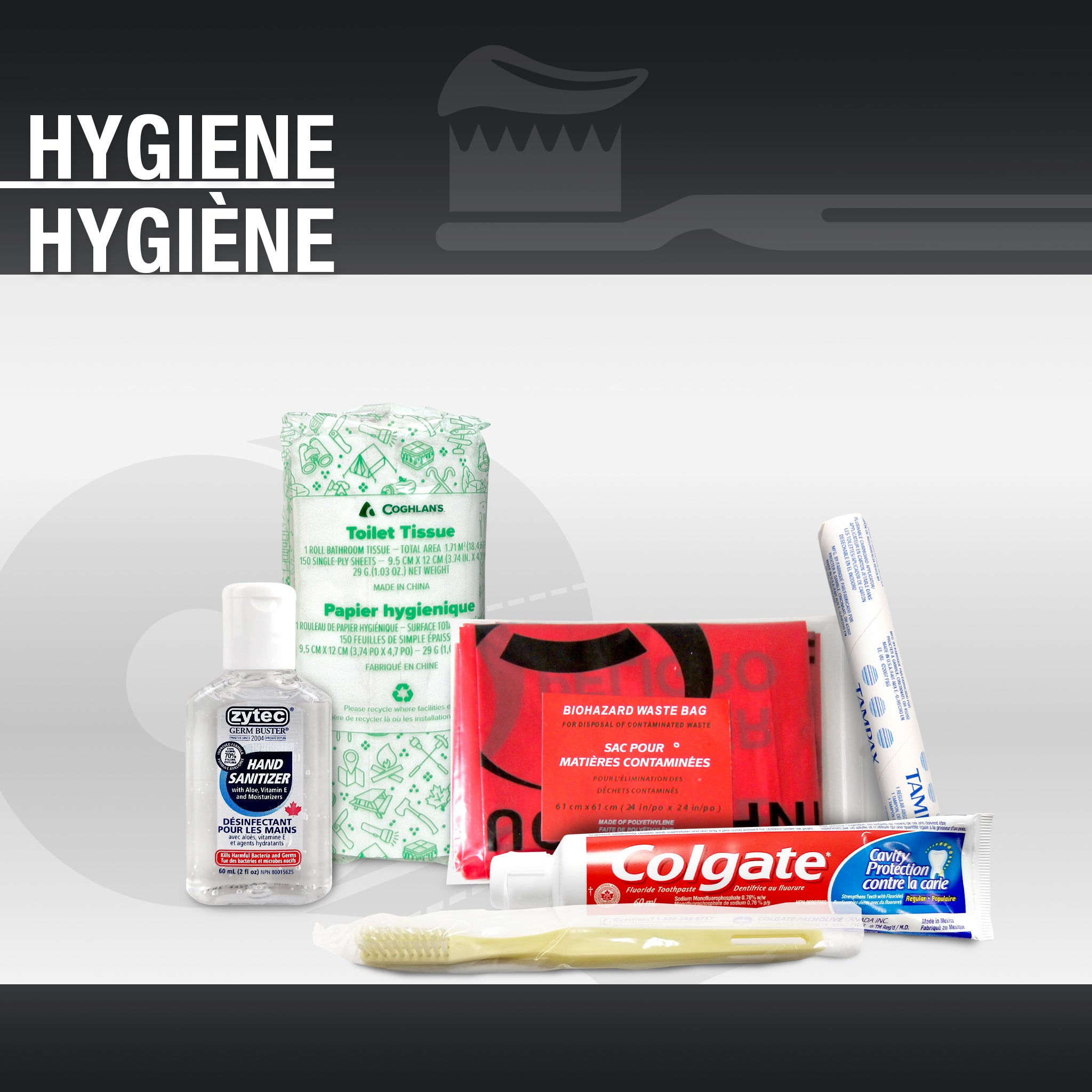 Trousse d'urgence deluxe pour 4 personnes, 72 heures, avec eau