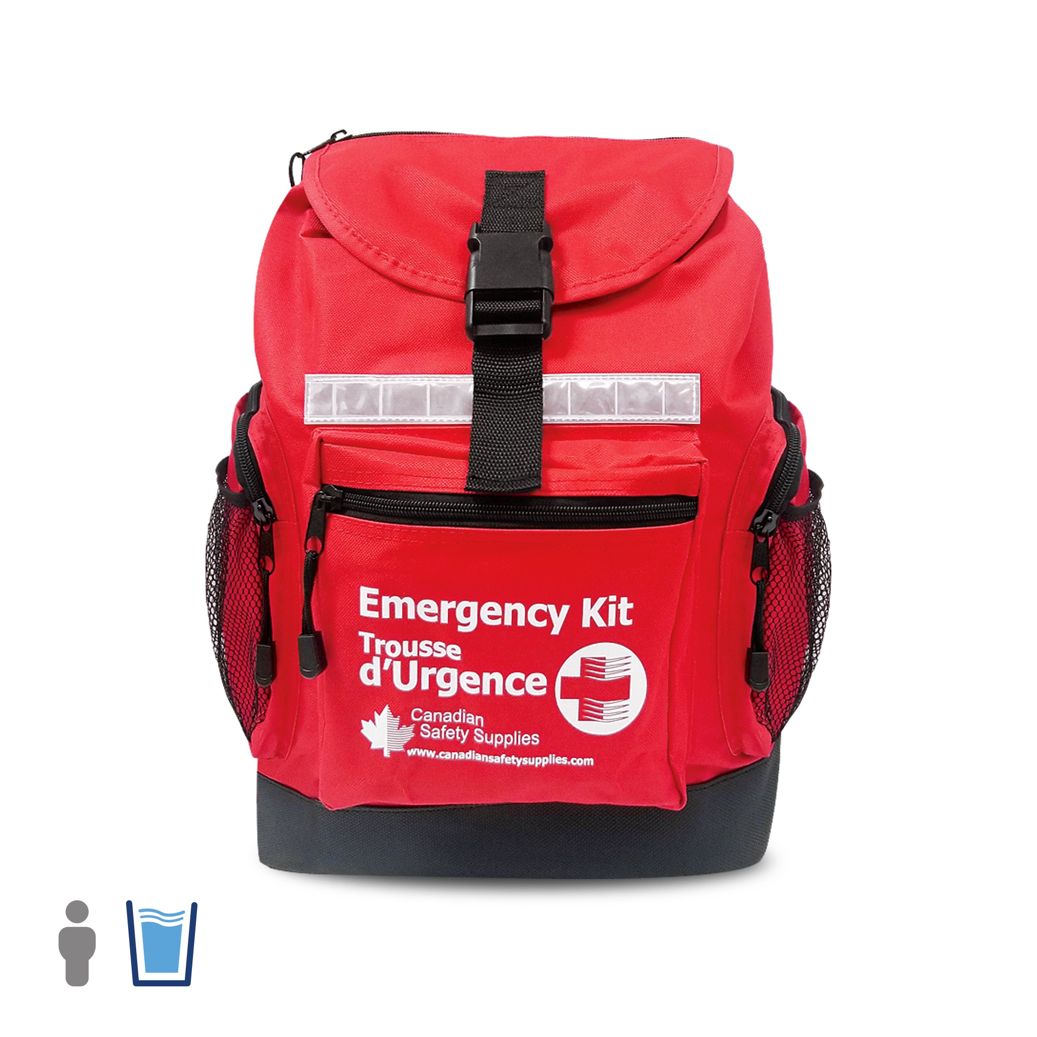 Deluxe 1 Person 72 Hour Emergency Survival Kit with Water