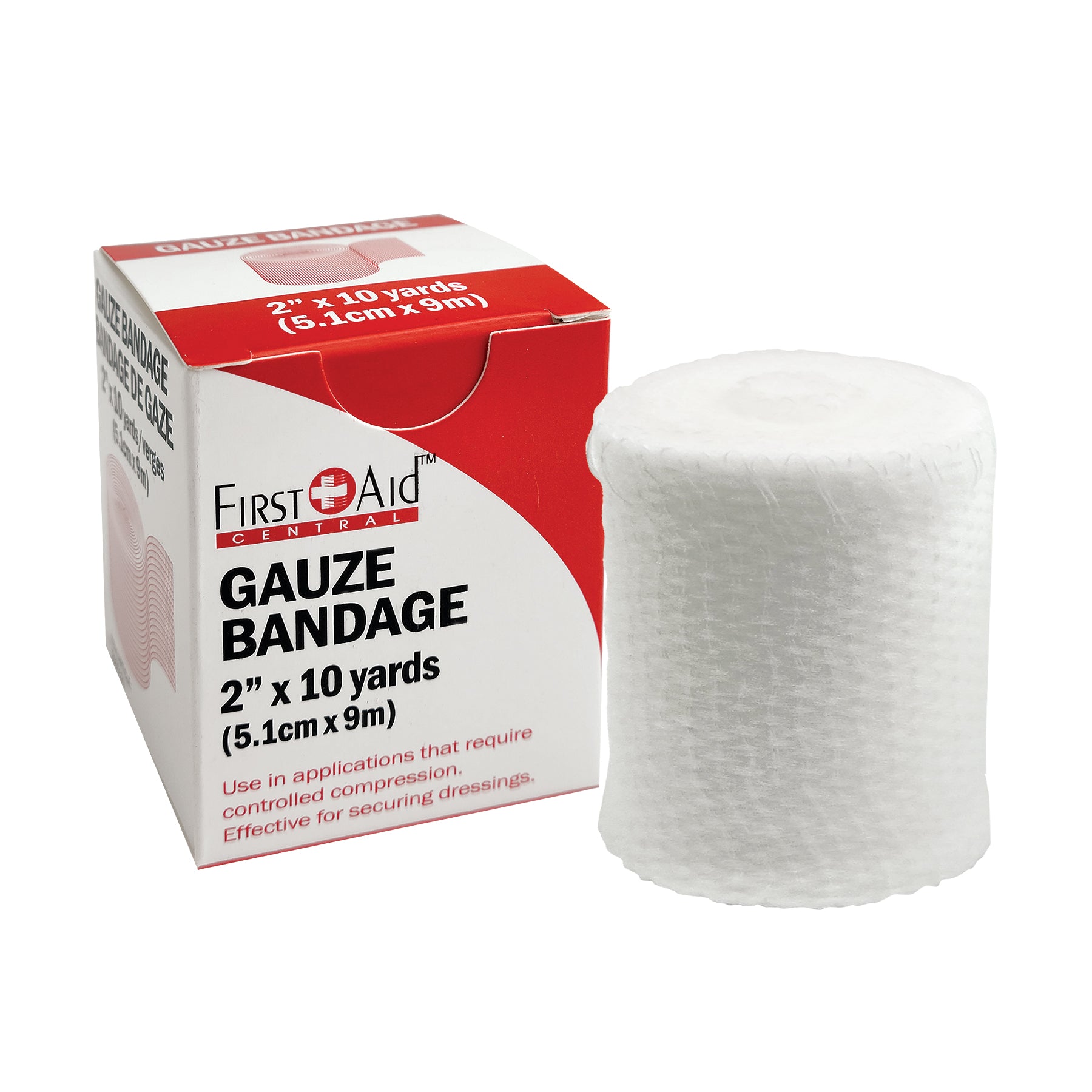Pansements de gaze conformes, 2" x 10 verges - Dans une boîte