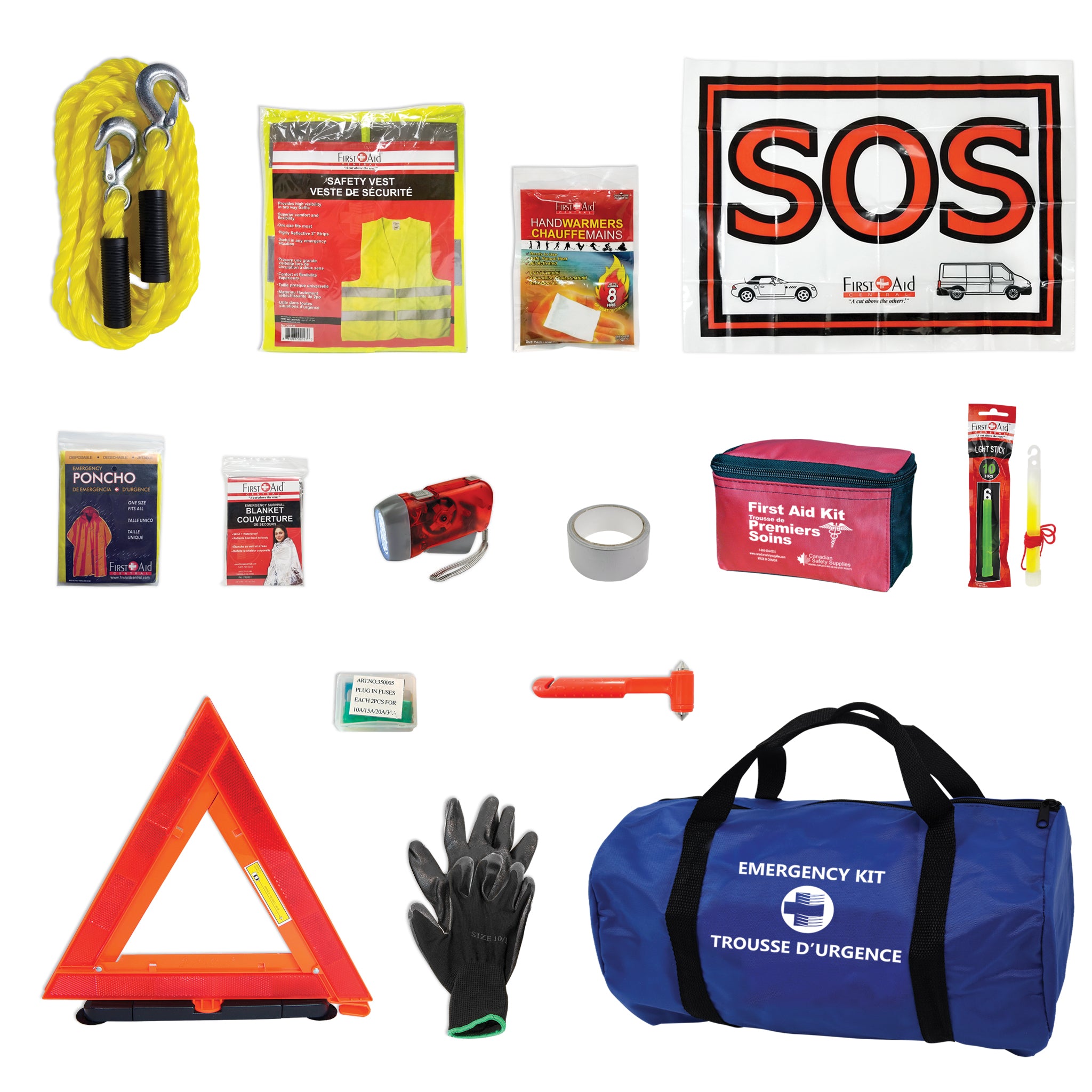 Trousse de survie en bordure de route