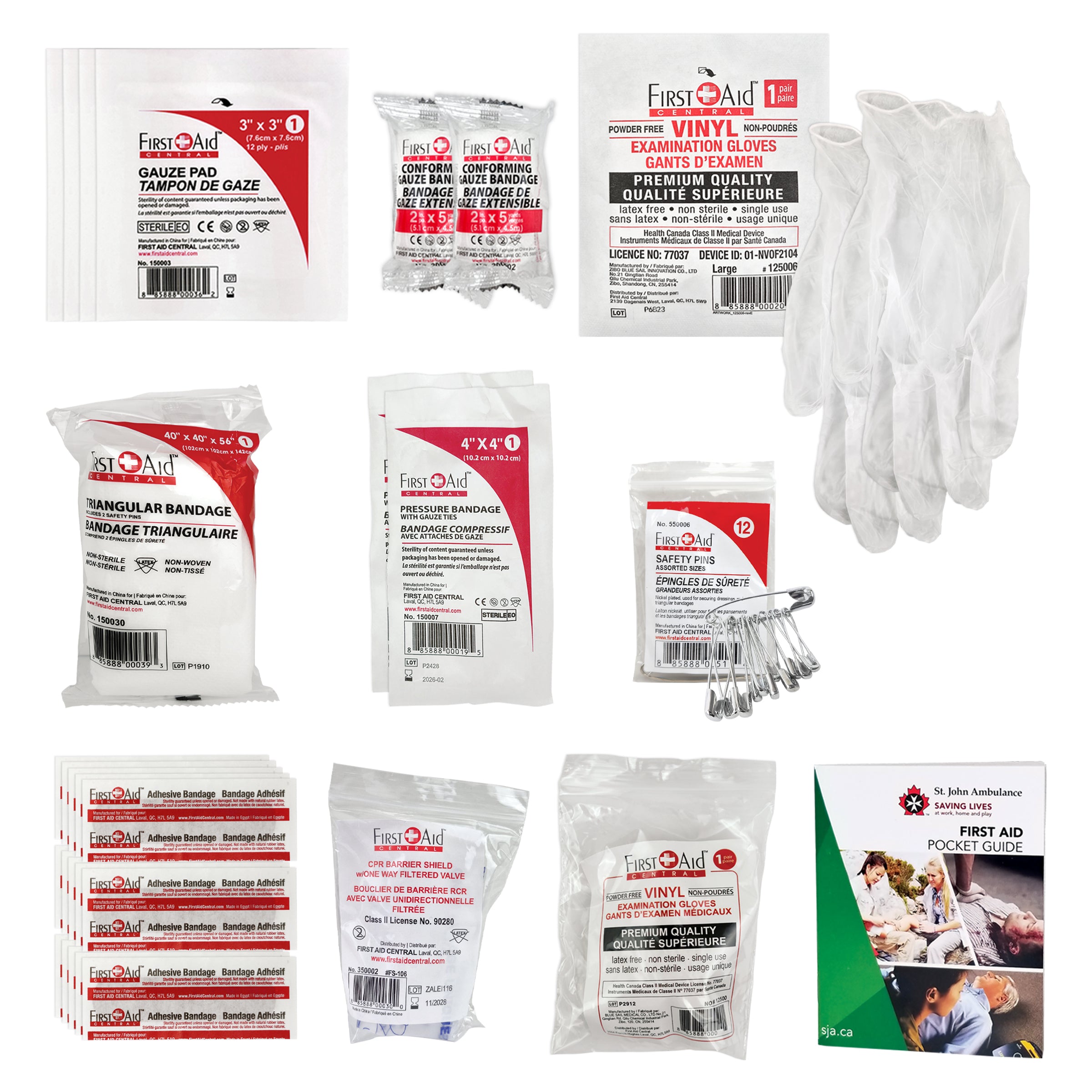 Trousse de premiers soins et recharge de la section 8 de l'Ontario - (1 à 5 employés)