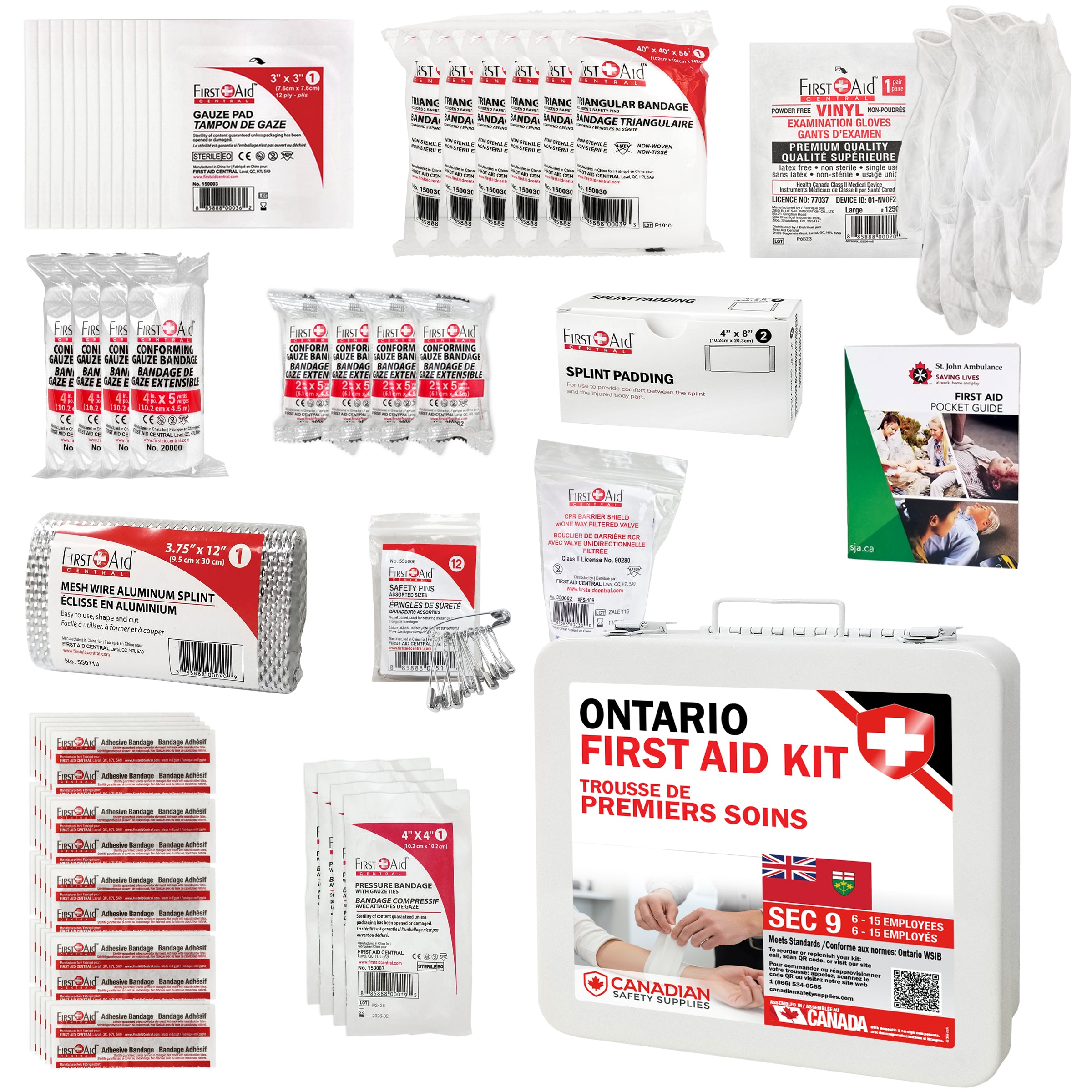 Ontario Section 9 First Aid Kit and Refill - (6-15 Employees)