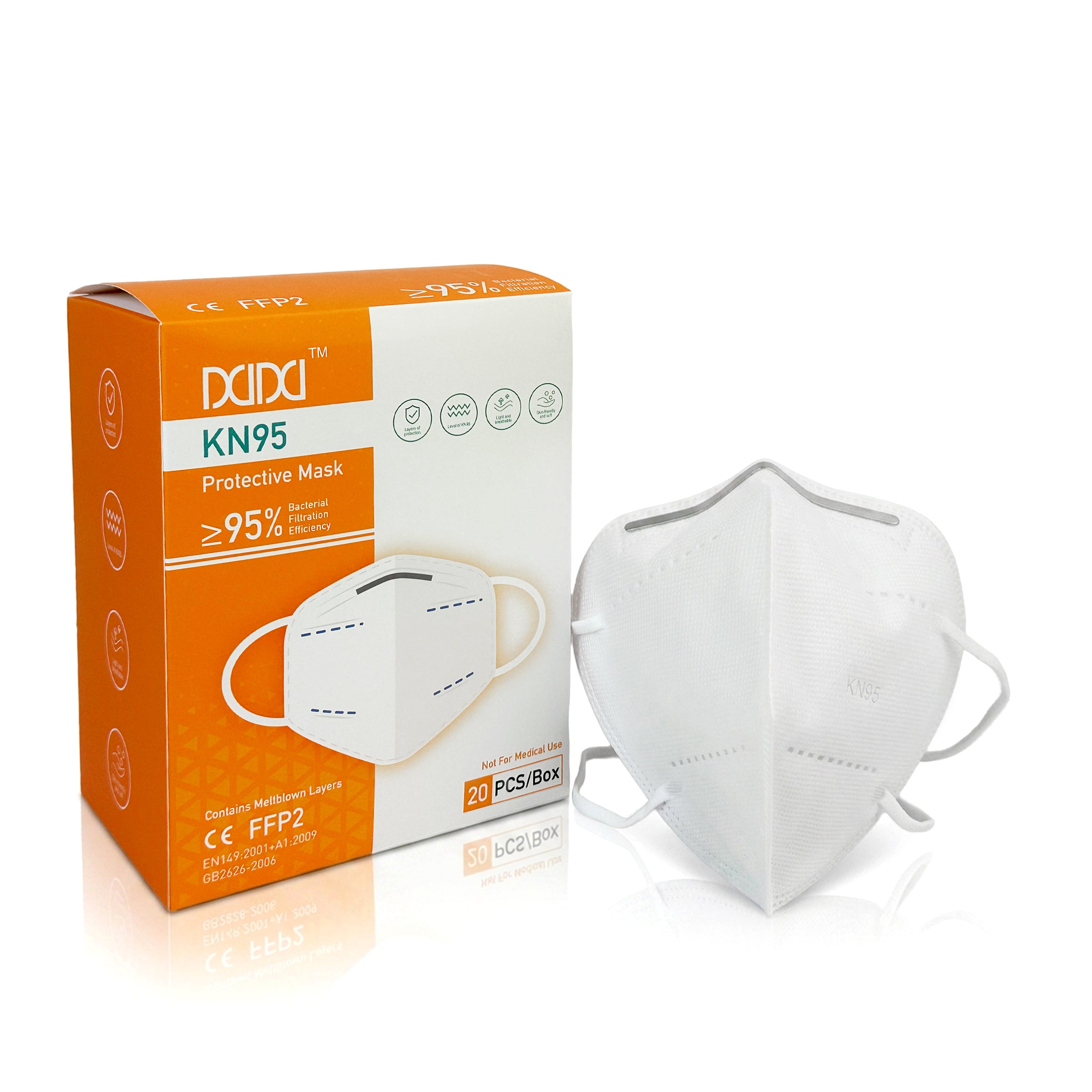 Premium KN95 Protective Face Masks – Box of 20