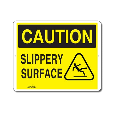 SLIPPERY SURFACE - Enseigne Prudence - en Anglais