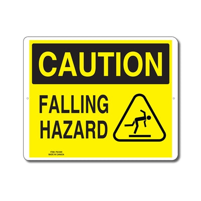 FALLING HAZARD - Enseigne Prudence - en Anglais