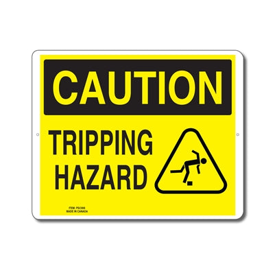 TRIPPING HAZARD - Enseigne Prudence - en Anglais