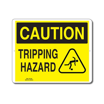TRIPPING HAZARD - CAUTION SIGN