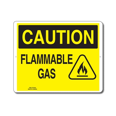 FLAMMABLE GAS - CAUTION SIGN