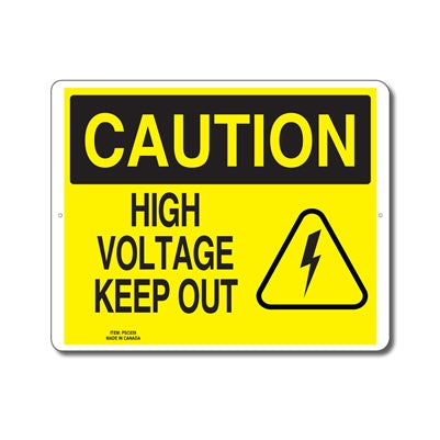 HIGH VOLTAGE KEEP OUT - CAUTION SIGN