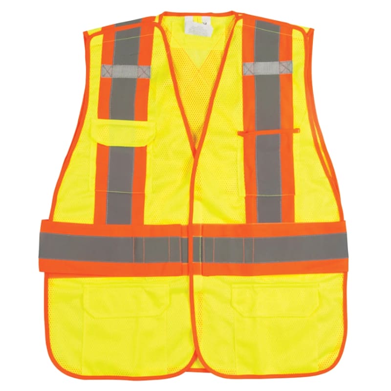 Surveyor Vest, Lime-Yellow, Large, Standard CSA Z96