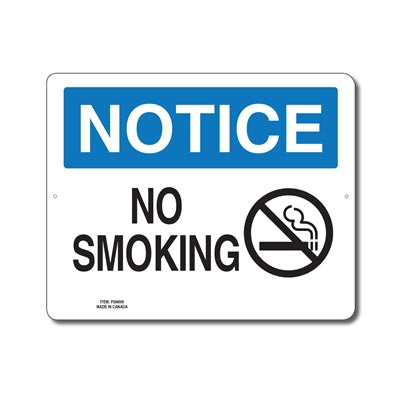 NO SMOKING - NOTICE SIGN