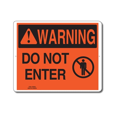 DO NOT ENTER - WARNING SIGN