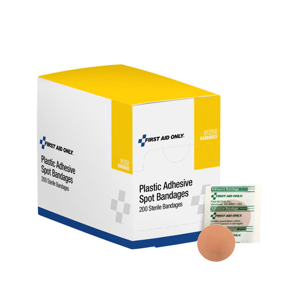 Adhesive Plastic Spot Bandages, 200ct