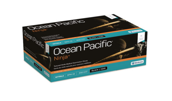 MEDICOM Ocean Pacific Ninja Nitrile Chemo/Medical Glove, Black, 200/BX