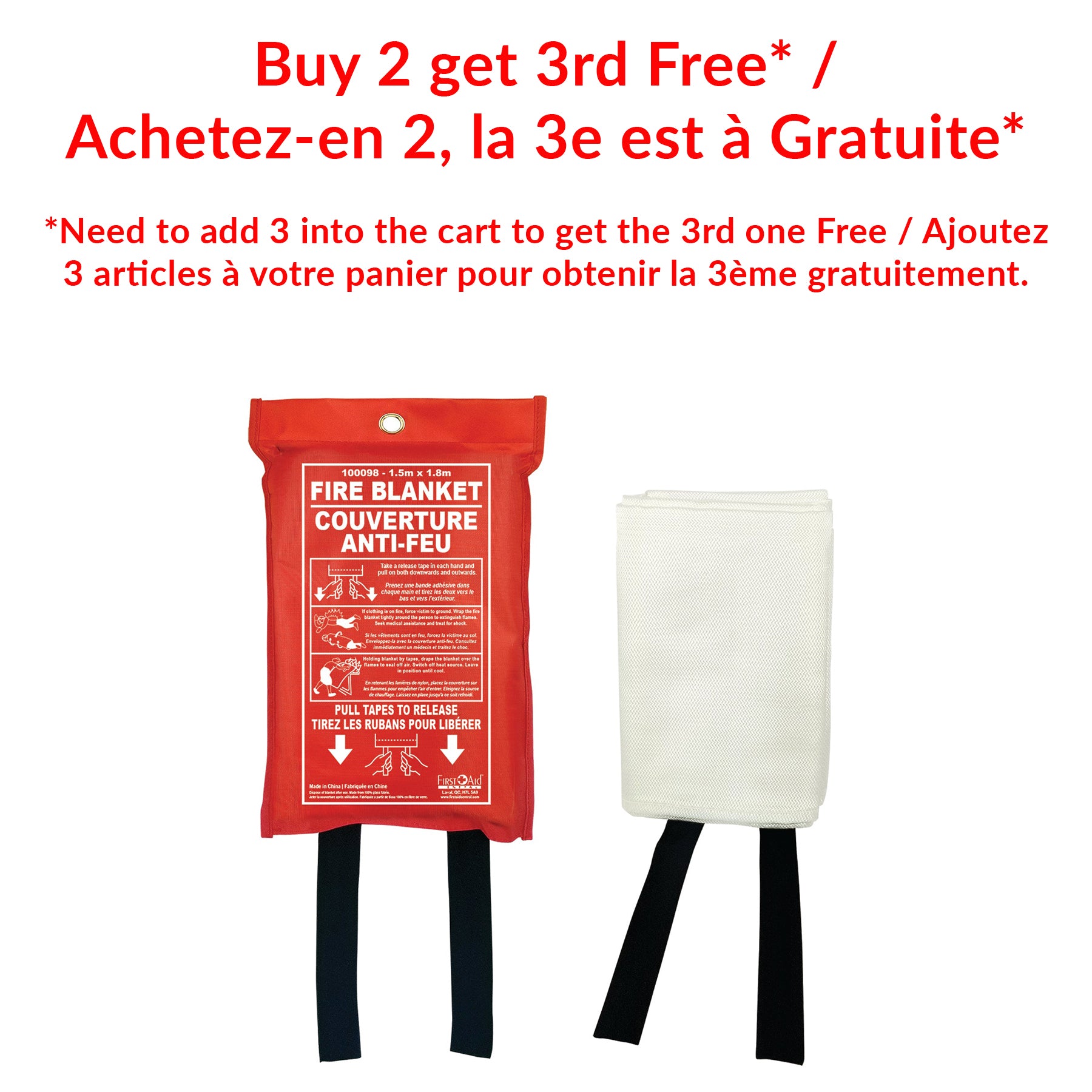 Couverture anti-feu X-Large - 1,5 m x 1,8 m