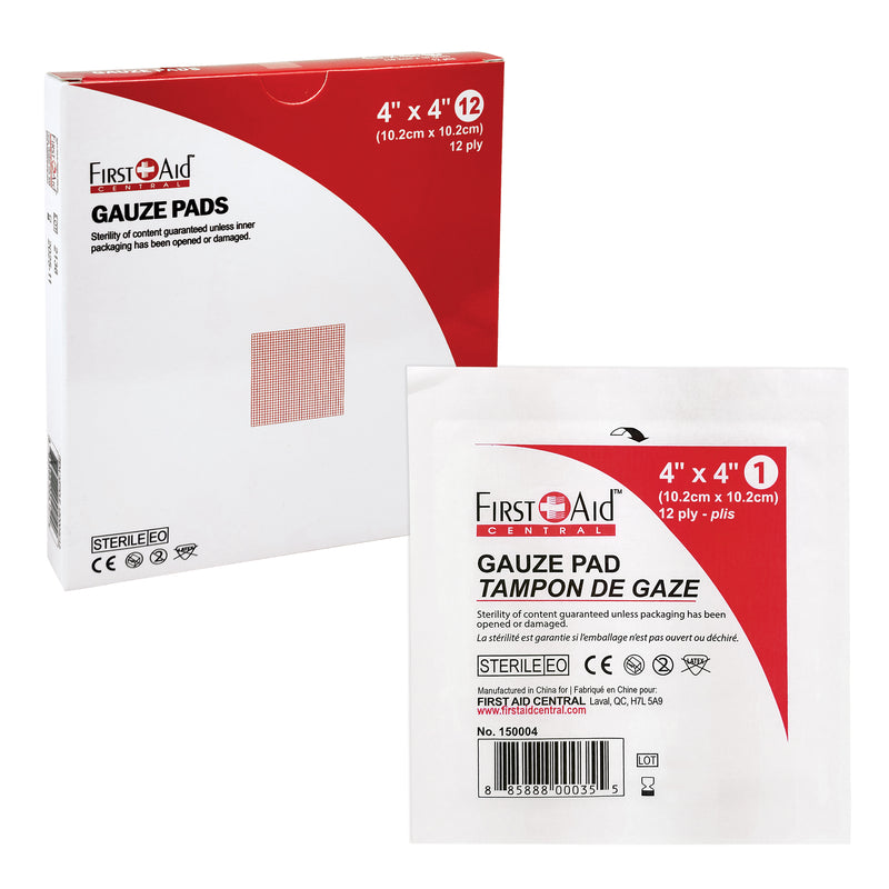 Gauze Pads, Sterile, 12 Ply (2", 3", or 4")