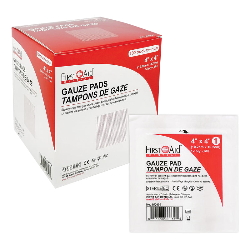 Gauze Pads, Sterile, 12 Ply (2", 3", or 4")