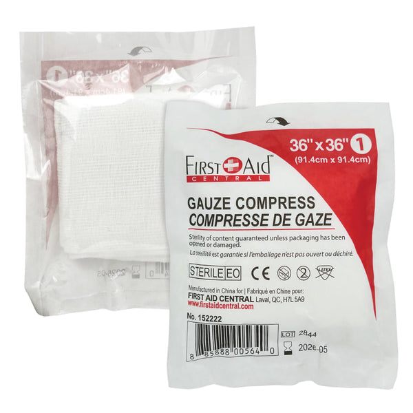 Gauze Compress, Sterile - 91.4 x 91.4cm (36