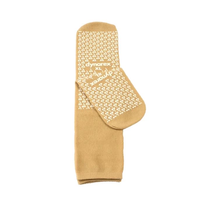 Slipper Socks, Double Sided, XL, beige, Pair
