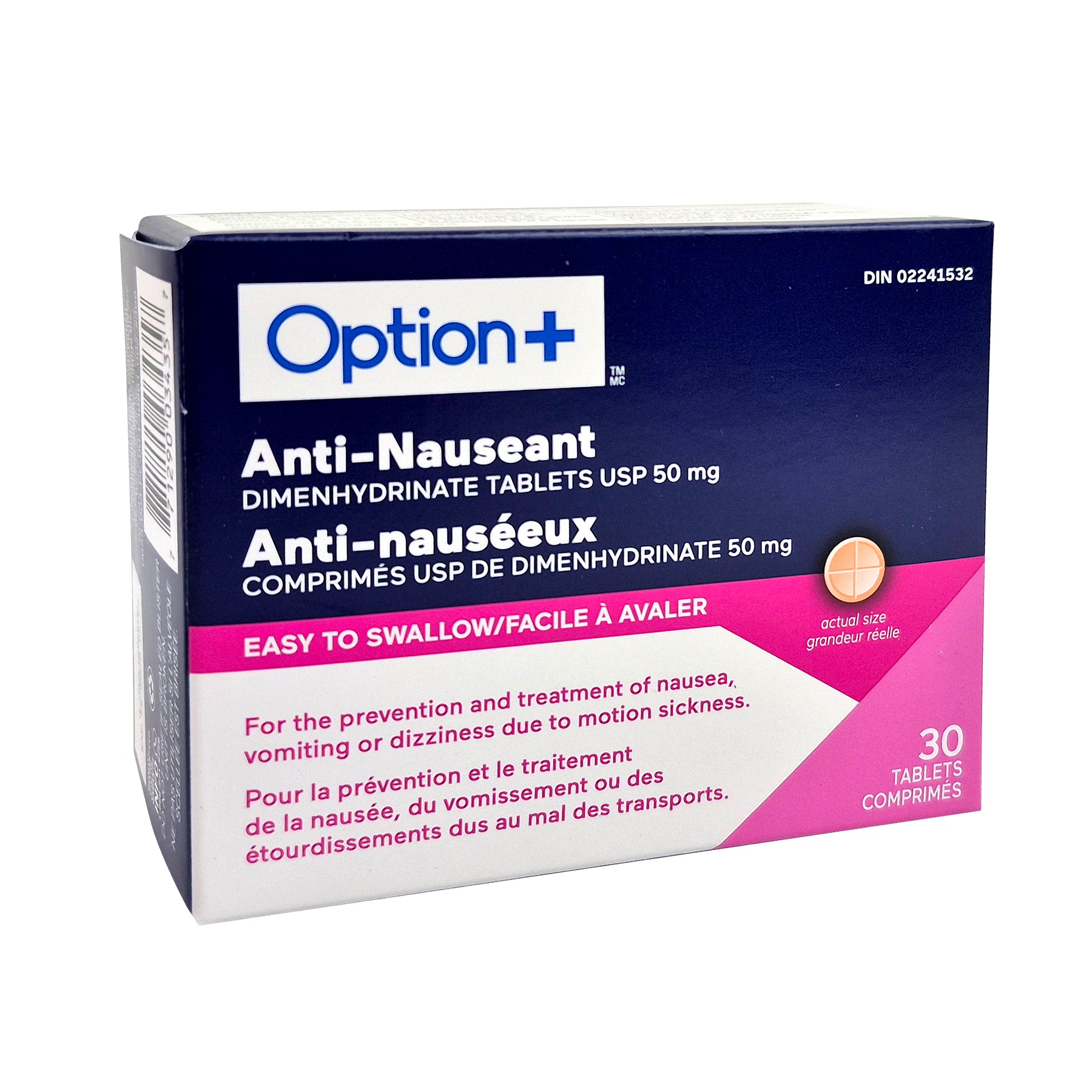 Comprimés de dimenhydrinate 50 mg (40)