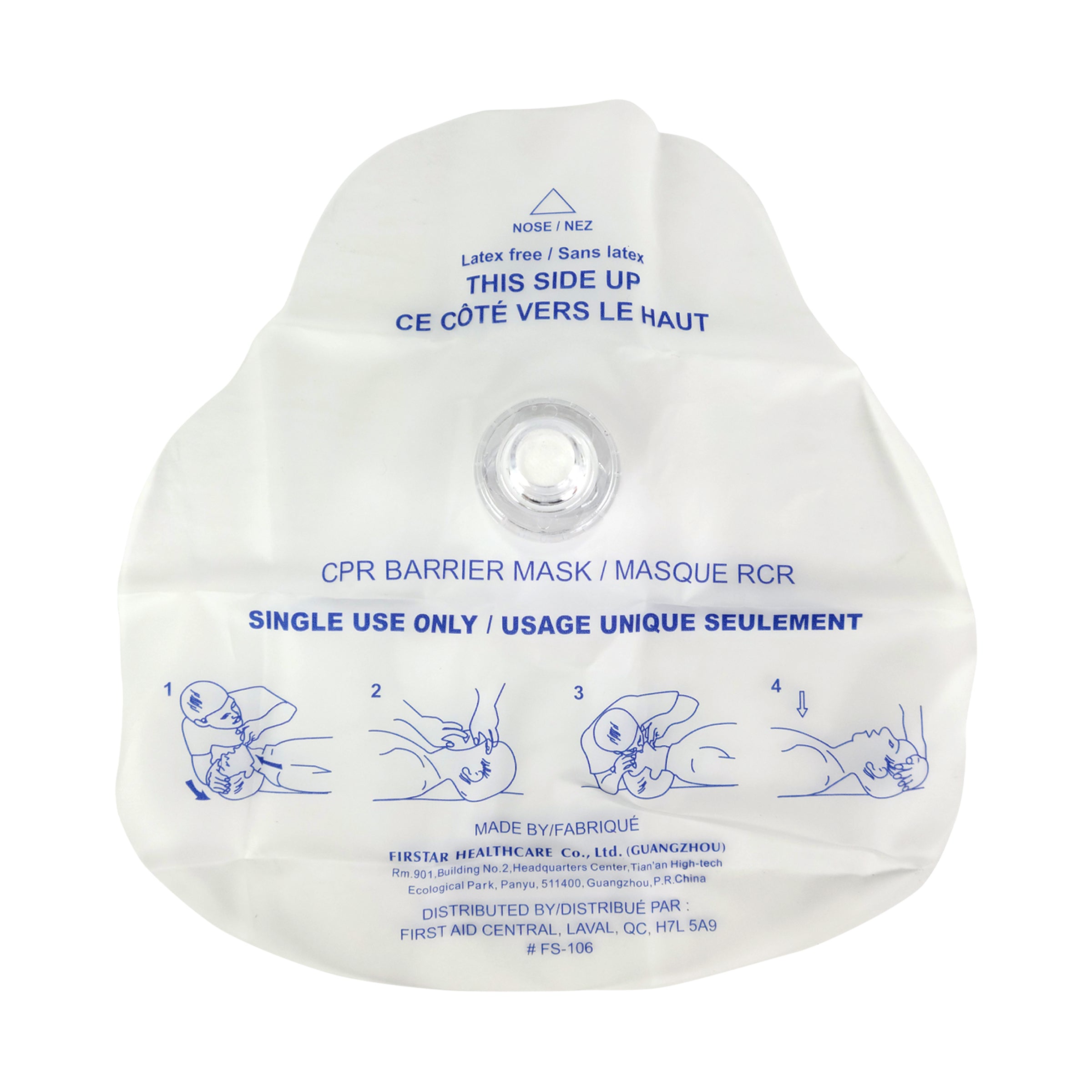 CPR Face Shield With One Way Valve Filter