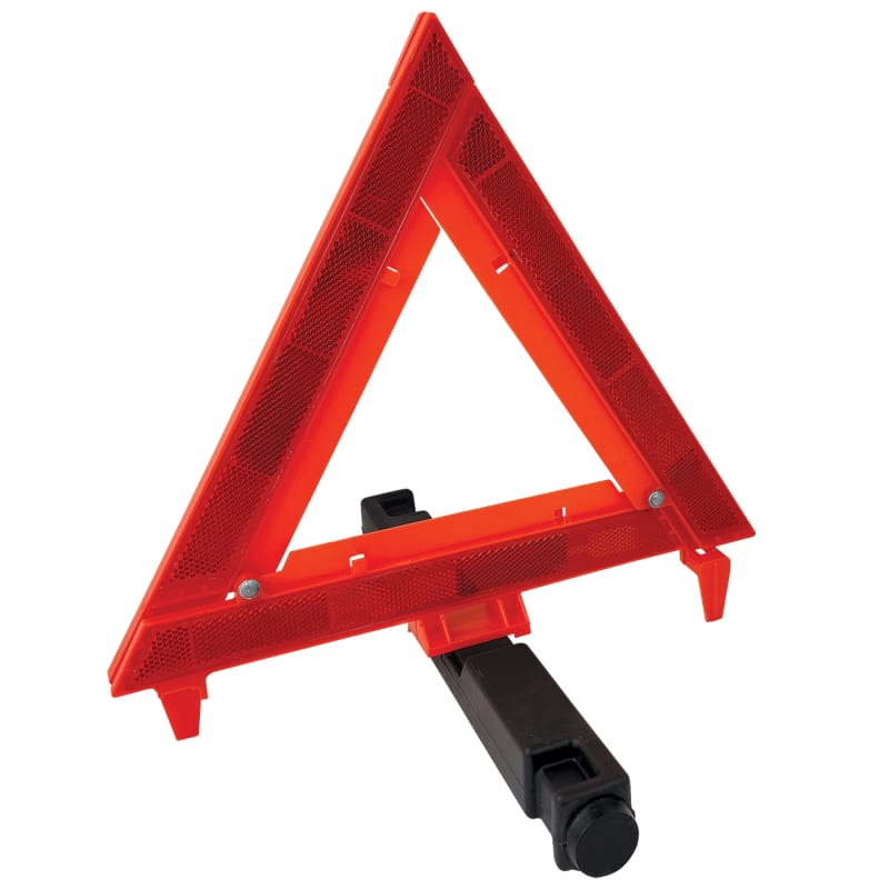 Triangle d'avertissement d'urgence avec base remplie de sable